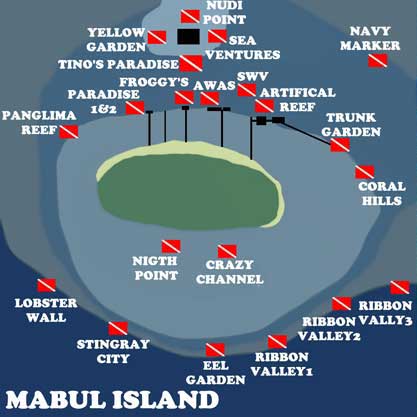 mabul dive sites map