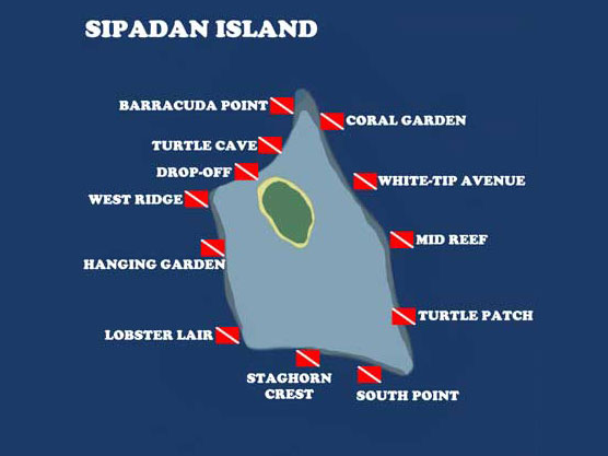 sipadan dive sites map