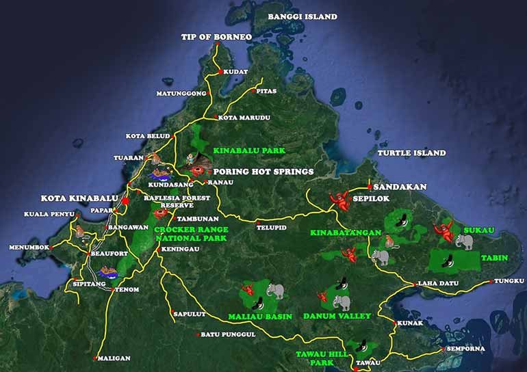 map of Sabah
