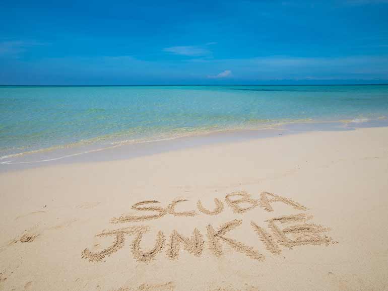 scuba junkie beach